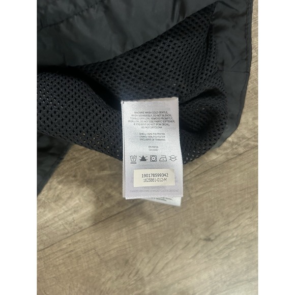 Columbia Windbreaker Women's M Black Hood Lightweight Full Zip Cinch Waist - Picture 5 of 6